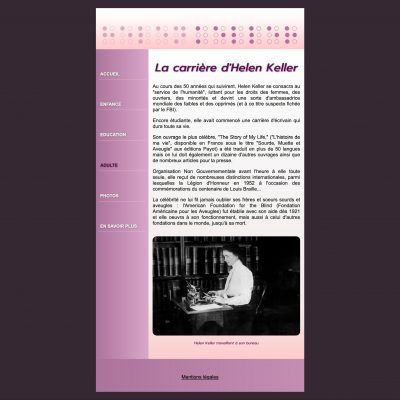 page carrière de HK
