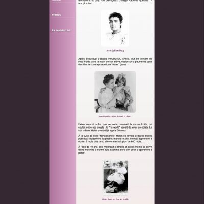 Page éducation de HK